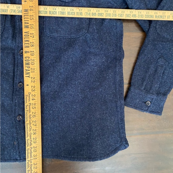 New Outerknown 100% Wool Shirt Jacket Navy Heather Men’s size variation $268 - Picture 6 of 15